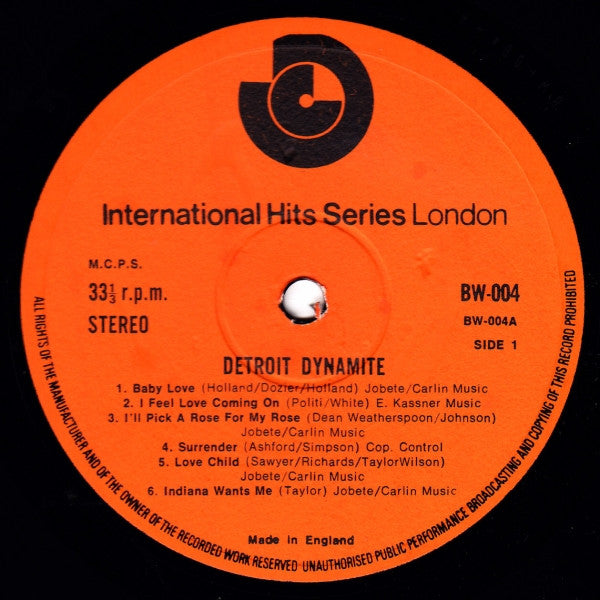 Unknown Artist : Detroit Dynamite (LP, Album)