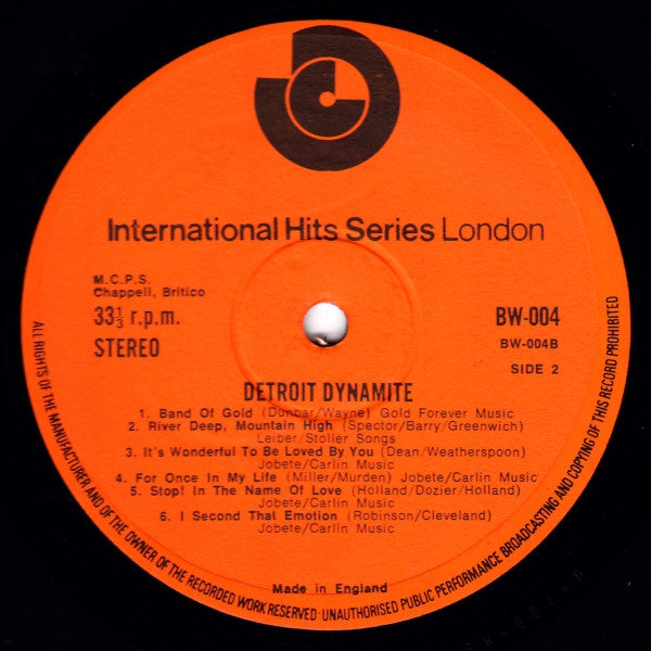 Unknown Artist : Detroit Dynamite (LP, Album)