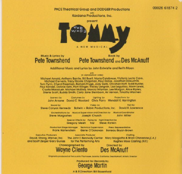 Various : The Who's Tommy (Original Cast Recording) (2xCD, Album)