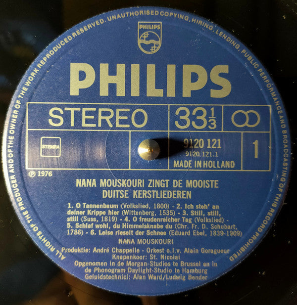 Nana Mouskouri : Nana Mouskouri Zingt De Mooiste Duitse Kerstliederen (LP, Album)