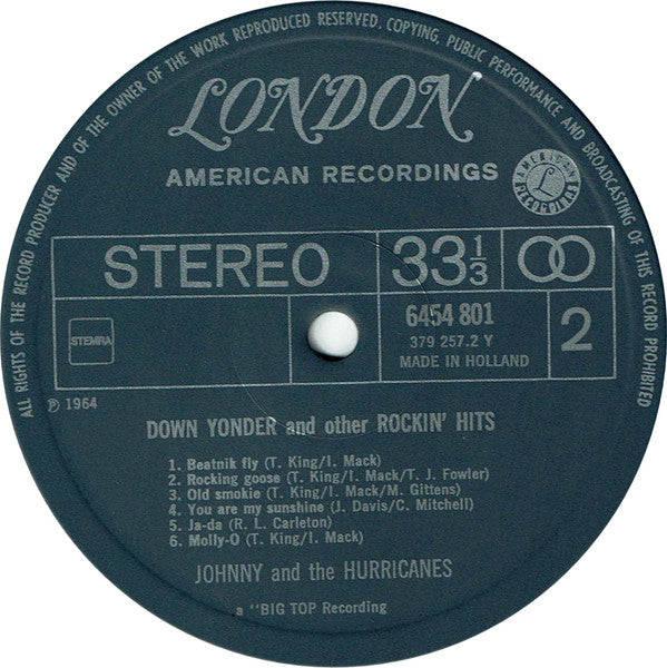 Johnny And The Hurricanes : Down Yonder And Other Rockin' Hits (LP, Comp, RE)