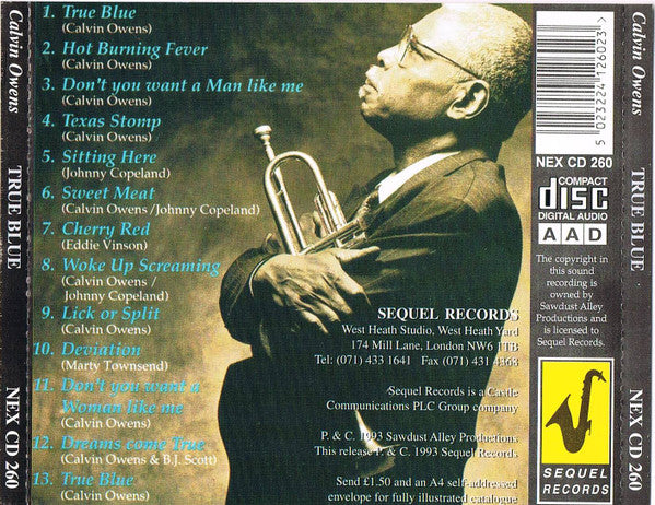 Calvin Owens : True Blue (CD, Album, RE)