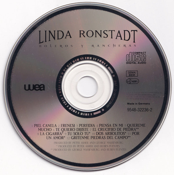 Linda Ronstadt : Boleros Y Rancheras (CD, Album, Comp)