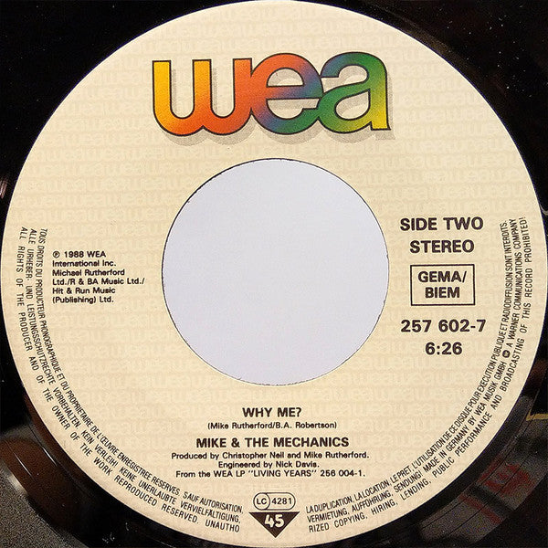 Mike + The Mechanics* : Nobody Knows (7", Single)