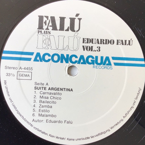 Eduardo Falú : Falú Plays Falú (LP, Album)