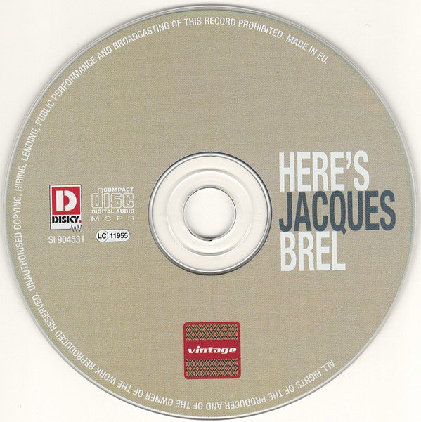 Jacques Brel : Here's Jacques Brel (CD, Comp)