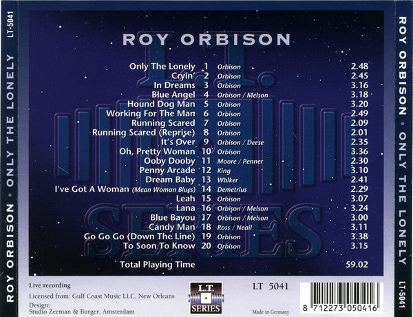 Roy Orbison : Only The Lonely (CD, Comp)