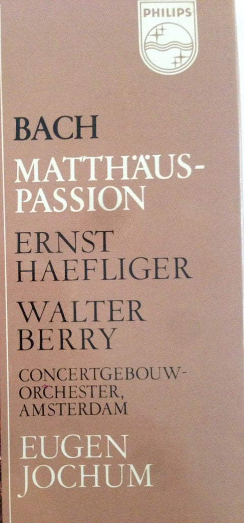 Johann Sebastian Bach / Ernst Haefliger, Walter Berry, Concertgebouworkest, Eugen Jochum : Matthäus-Passion (4xLP, RE + Box)