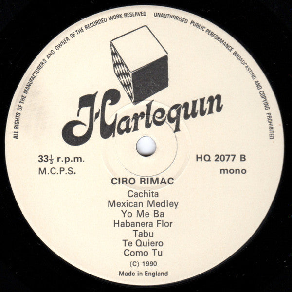 Ciro Rimac : 1936 - 1937 (LP, Comp, Mono)