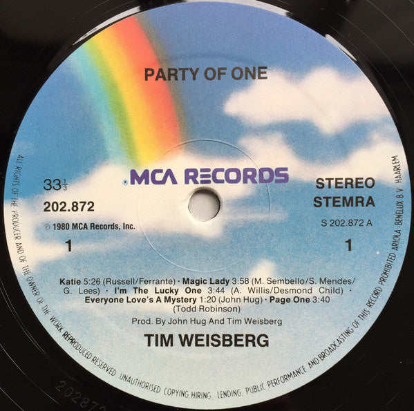 Tim Weisberg : Party Of One (LP, Album)