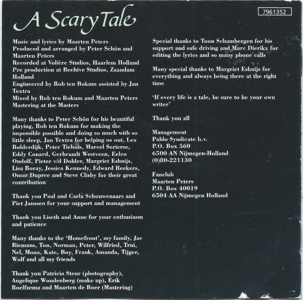 Maarten Peters : A Scary Tale (CD, Album)