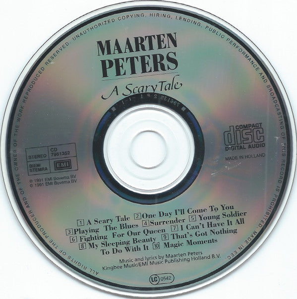 Maarten Peters : A Scary Tale (CD, Album)