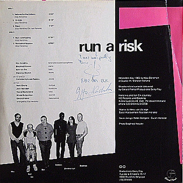Gijs Hendriks Quartet : Run A Risk (LP, Album)