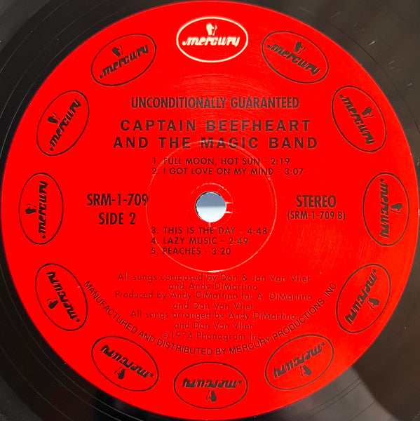 Captain Beefheart And The Magic Band : Unconditionally Guaranteed (LP, Album, RE)