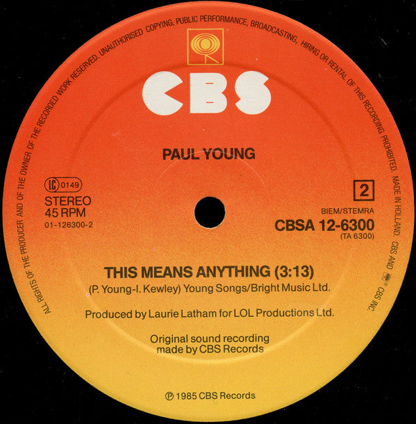 Paul Young : Every Time You Go Away (Extended Remix Version) (12", Maxi)