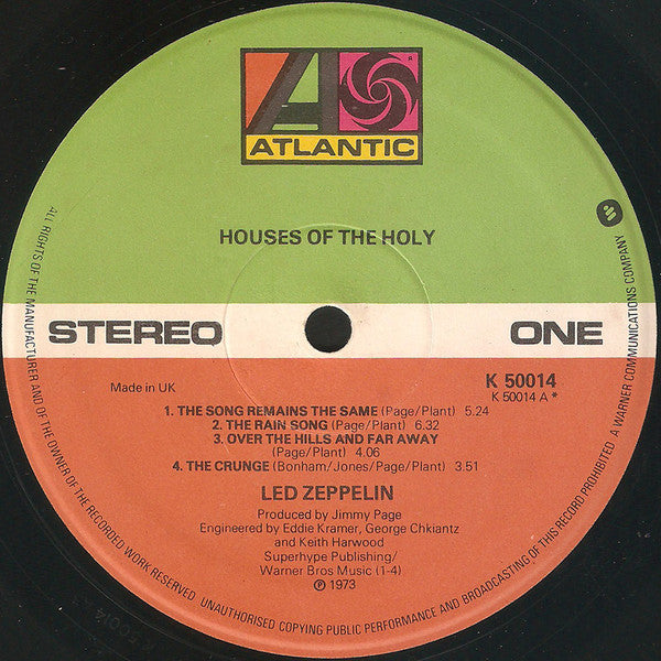 Led Zeppelin : Houses Of The Holy (LP, Album, RP, Gat)