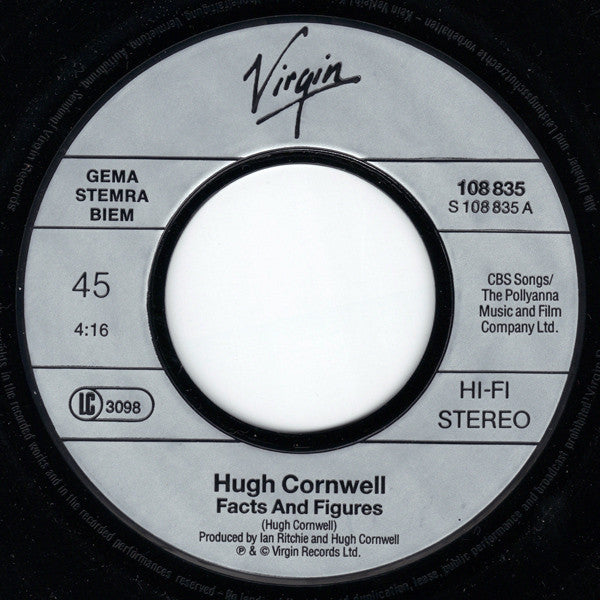 Hugh Cornwell : Facts + Figures (7", Single)