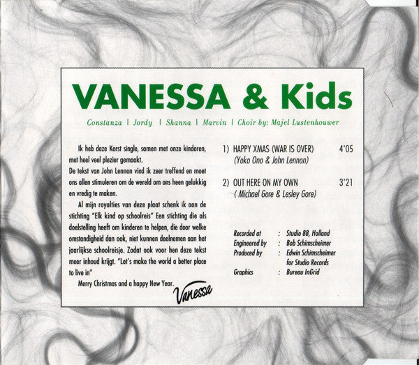 Vanessa (2) & Kids (12) : Happy Xmas (War Is Over) / Out Here On My Own (CD, Single)