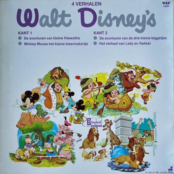 Walt Disney : 4 Verhalen Van Walt Disney (LP, Album)