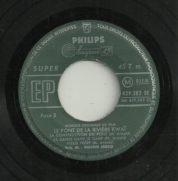 Malcolm Arnold Avec Mitch Miller Et Son Orchestre* : Bande Originale Du Film : Le Pont De La Rivière Kwaï (7", EP)