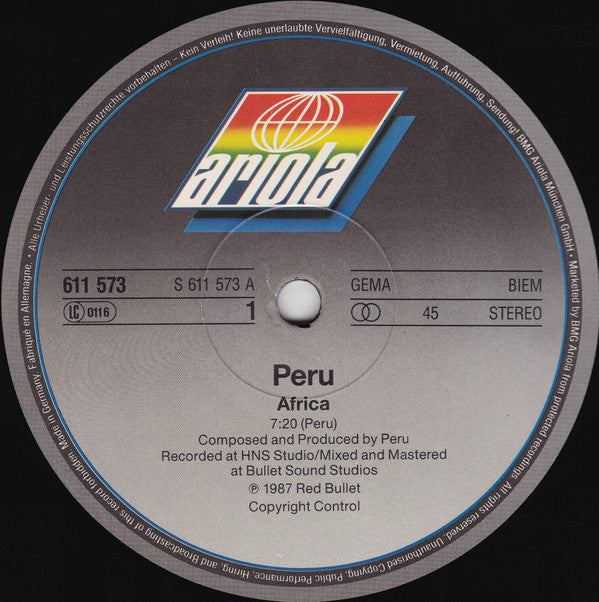 Peru : Africa (12", Maxi)