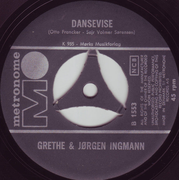 Grethe & Jørgen Ingmann : Dansevise (7", Single, Gre)