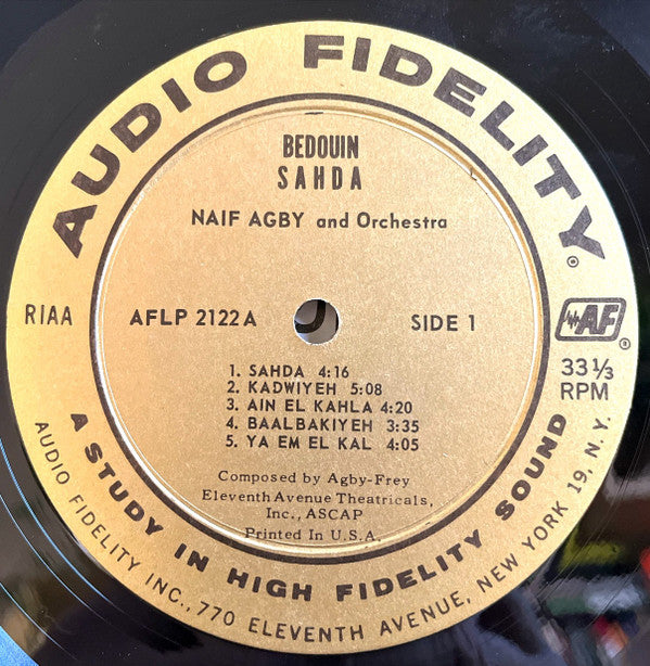 Naif Agby & His Orchestra : Bedouin Sahda (Pretty Dancing Girl) (LP, Mono)
