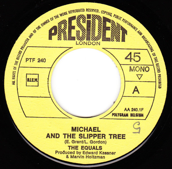 The Equals : Michael And The Slipper Tree (7", Single, Mono)