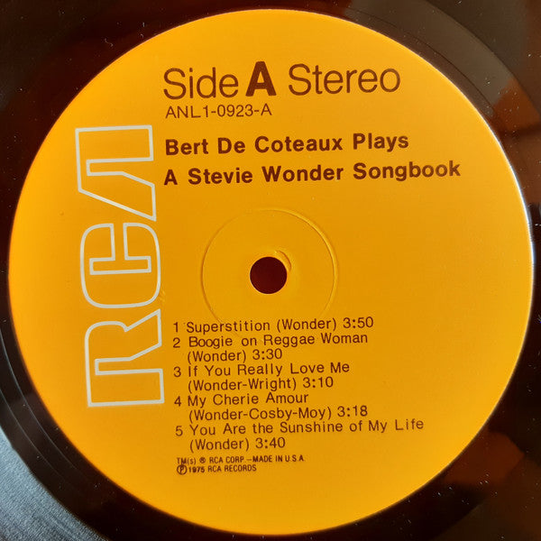 Bert De Coteaux* : A Stevie Wonder Songbook (LP, Album)