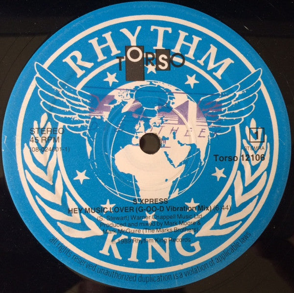 S'Express : Hey Music Lover (12")