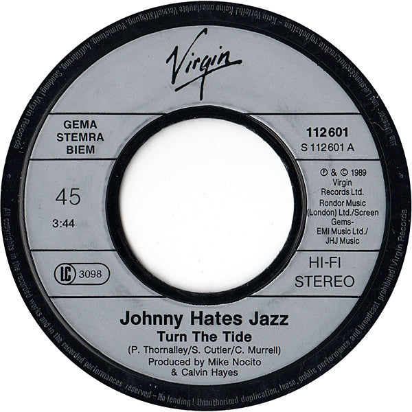 Johnny Hates Jazz : Turn The Tide (7", Single)