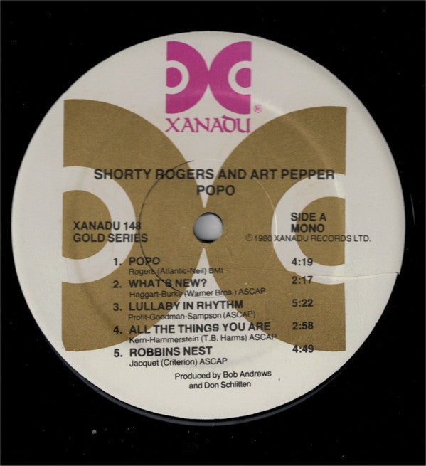 Shorty Rogers & Art Pepper : Popo (LP, Mono, RM)