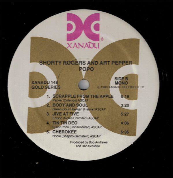 Shorty Rogers & Art Pepper : Popo (LP, Mono, RM)