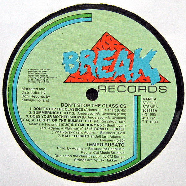 Tempo Rubato : Don't Stop The Classics (12")