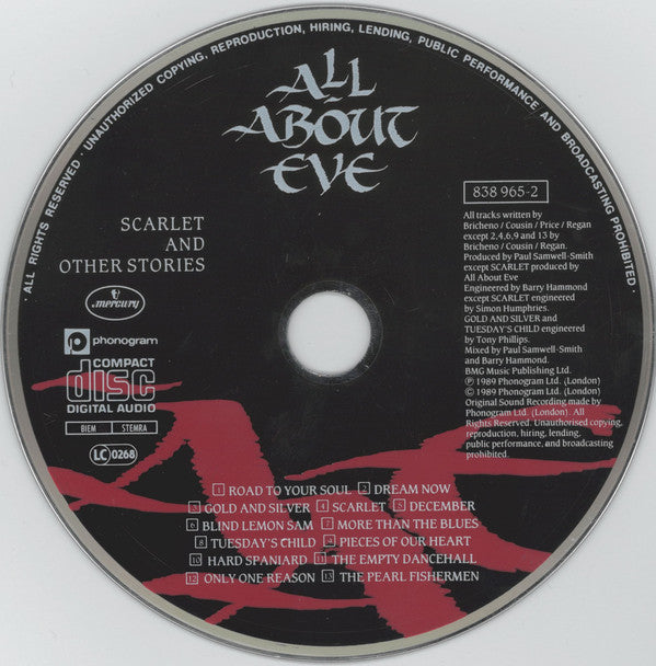 All About Eve : Scarlet And Other Stories (CD, Album)