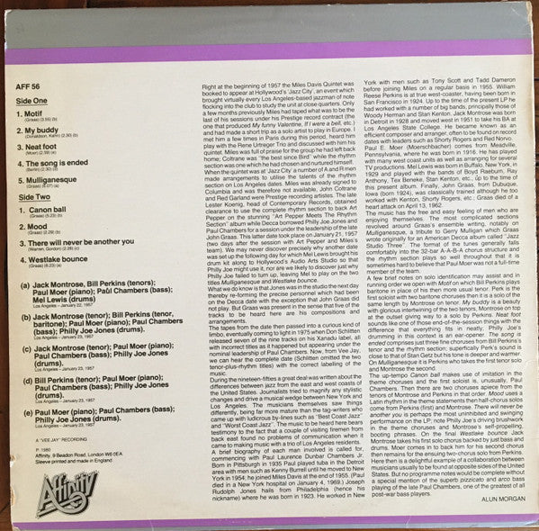 Bill Perkins Meets Paul Chambers (3) And "Philly" Joe Jones : West Coast Conference (LP, Album)