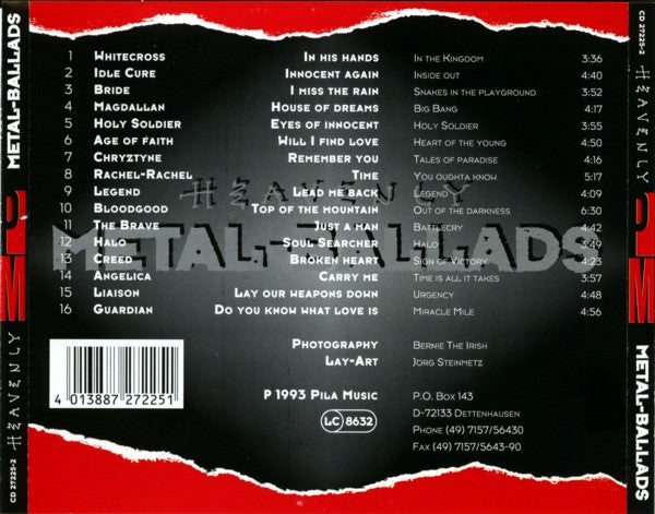 Various : Heavenly Metal-Ballads (CD, Comp)