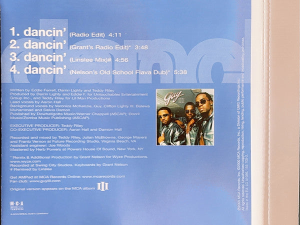 Guy : Dancin' (CD, Single)