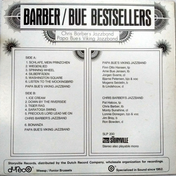 Papa Bue's Viking Jazz Band / Chris Barber's Jazz Band : Barber / Bue Bestsellers (LP, Comp)