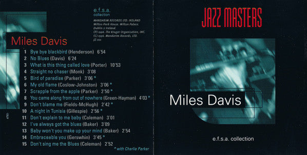 Miles Davis : Jazz Masters (CD, Comp)