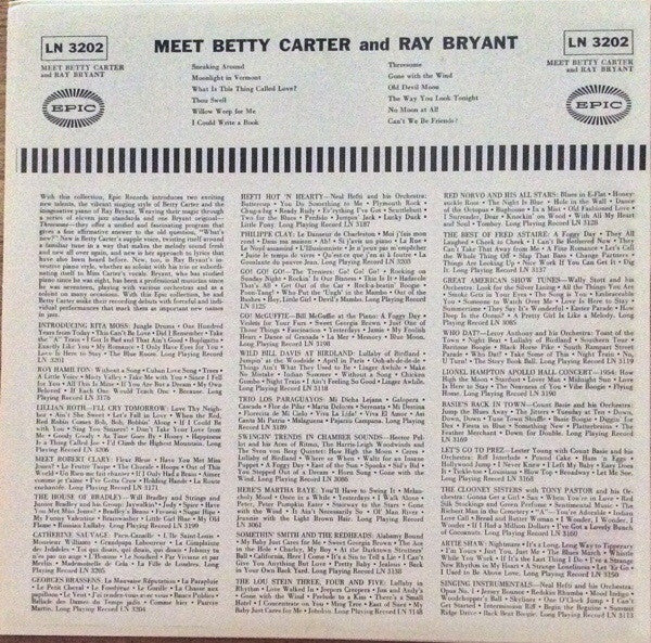 Betty Carter and Ray Bryant : Meet Betty Carter And Ray Bryant (LP, Album, RE)