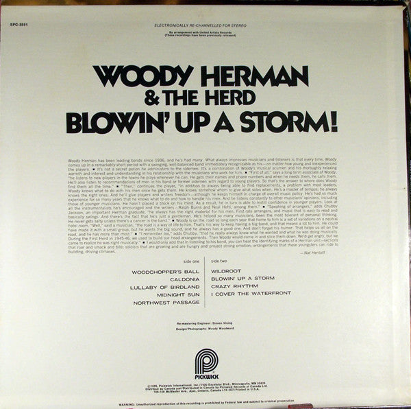 Woody Herman & The Herd : Blowin' Up A Storm! (LP, Album, RE, RM)