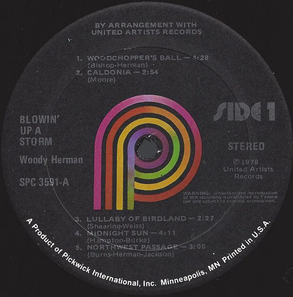 Woody Herman & The Herd : Blowin' Up A Storm! (LP, Album, RE, RM)