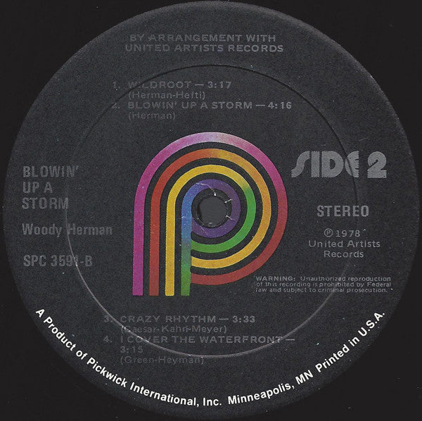 Woody Herman & The Herd : Blowin' Up A Storm! (LP, Album, RE, RM)