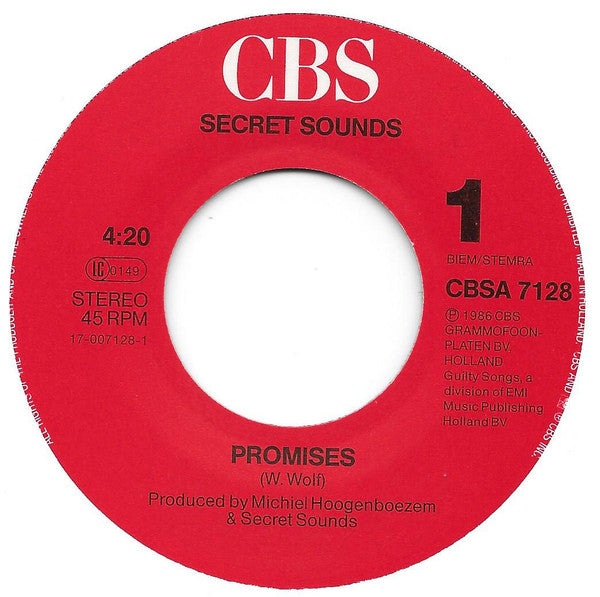Secret Sounds (2) : Promises (7")