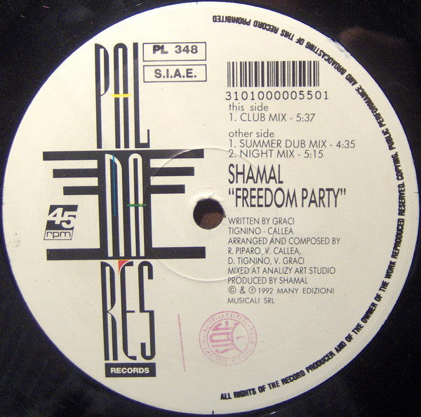 Shamal : Freedom Party (12")