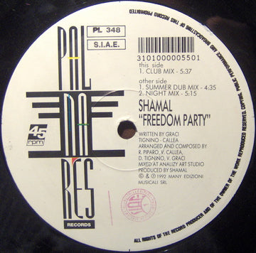 Shamal : Freedom Party (12")