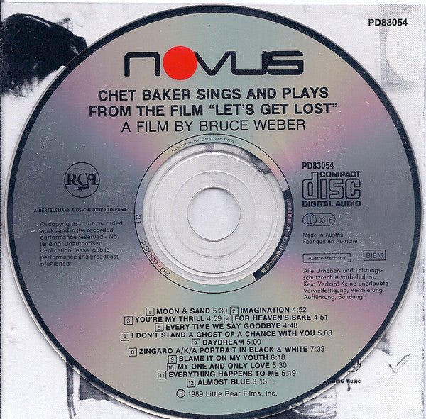 Chet Baker : Chet Baker Sings And Plays From The Film "Let's Get Lost" (CD, Album)