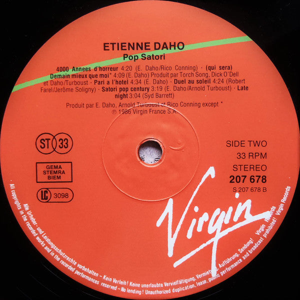 Etienne Daho : Pop Satori (LP, Album)