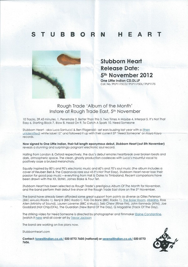 Stubborn Heart : Stubborn Heart (CD, Album, Promo)